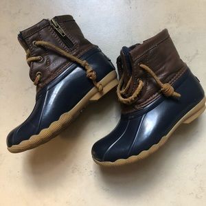 Toddler girls Sperry Duck Boots size 9 vguc